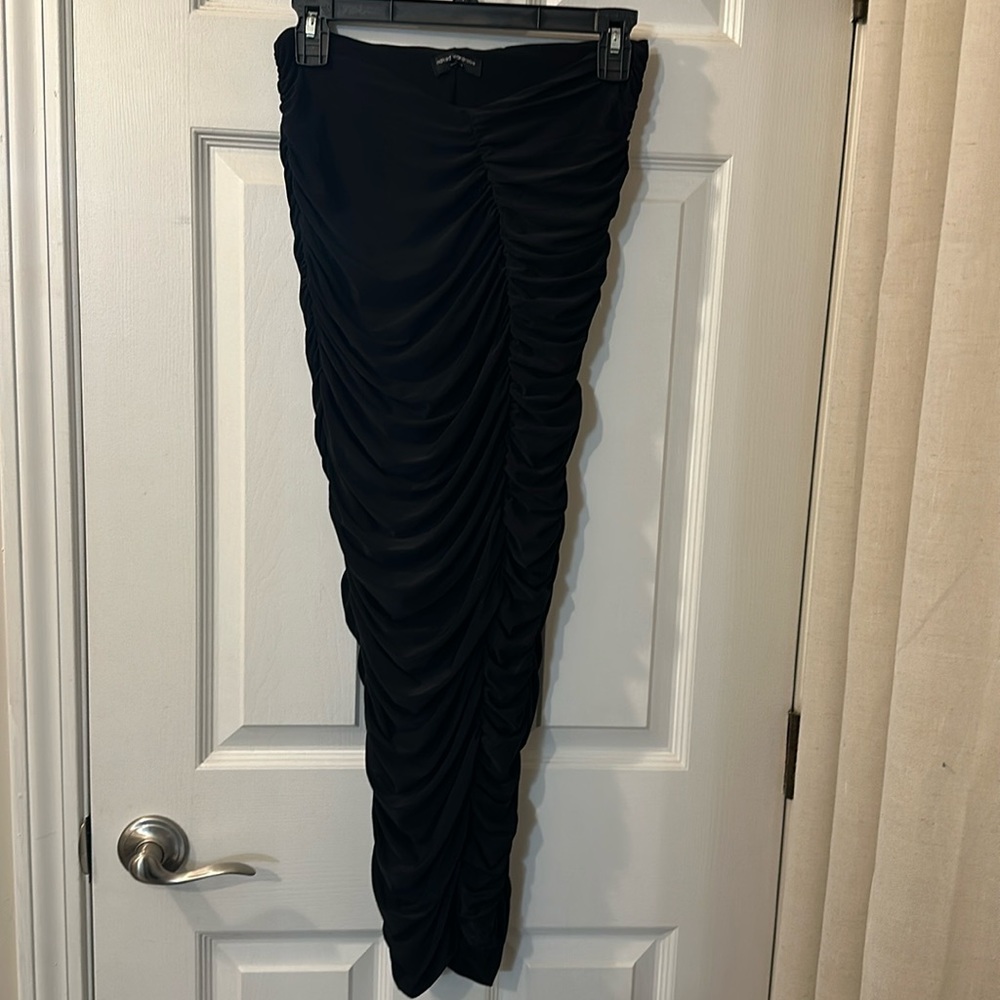 Naked Waesrobe Ruched midi skirt